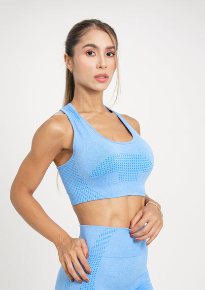 TOP CON COPA SEAMLESS LITE AZUL