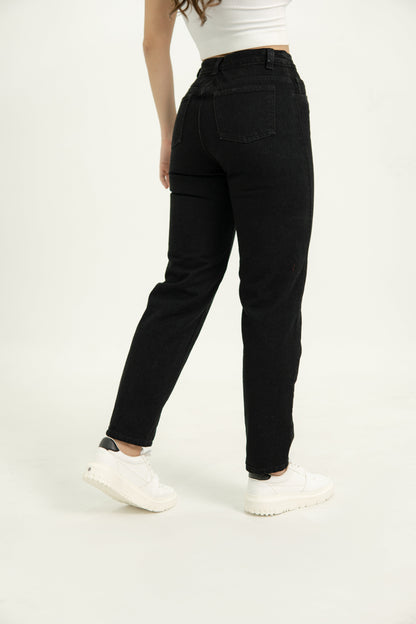 Ref 0051 Jean Mom Fit, negro