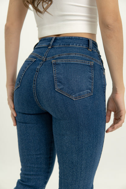 Ref 004 Jean flare strech, azul